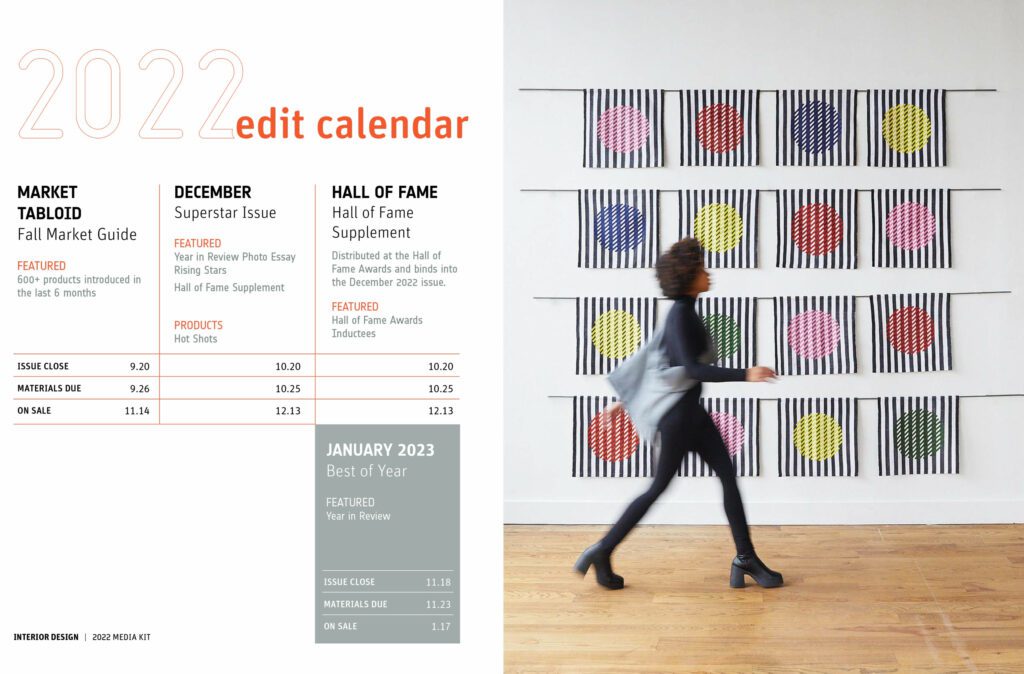 Interior Design Edit Calendar December 2022