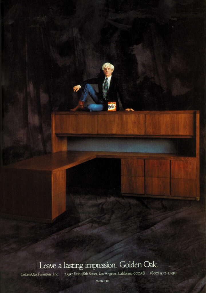 1984 - Andy Warhol leaves a lasting impression.