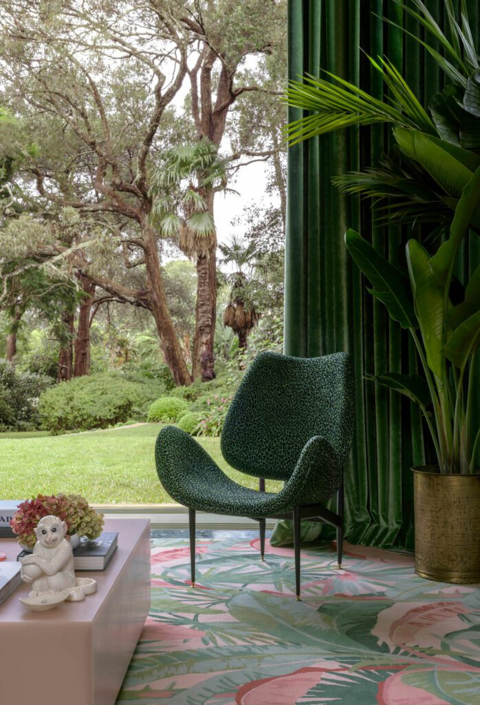 The Leopardo print on a chair by mid-century Australian designer Grant Featherston.