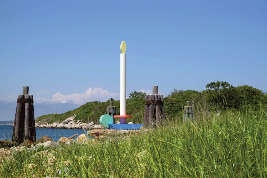 Commissioned by Lighthouse Works on New York’s Fishers Island, Chris Bogia’s Candle is 13 feet tall