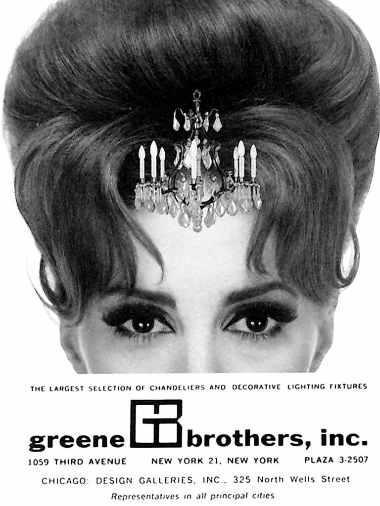 1965 - No tiara could outshine this chandelier, marketed as "jewelry for the home."