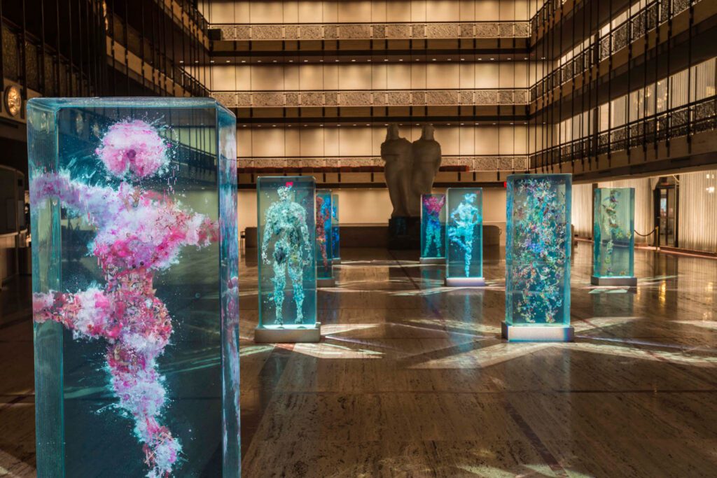 Yellin’s installation at the Lincoln Center for New York City Ballet in 2015