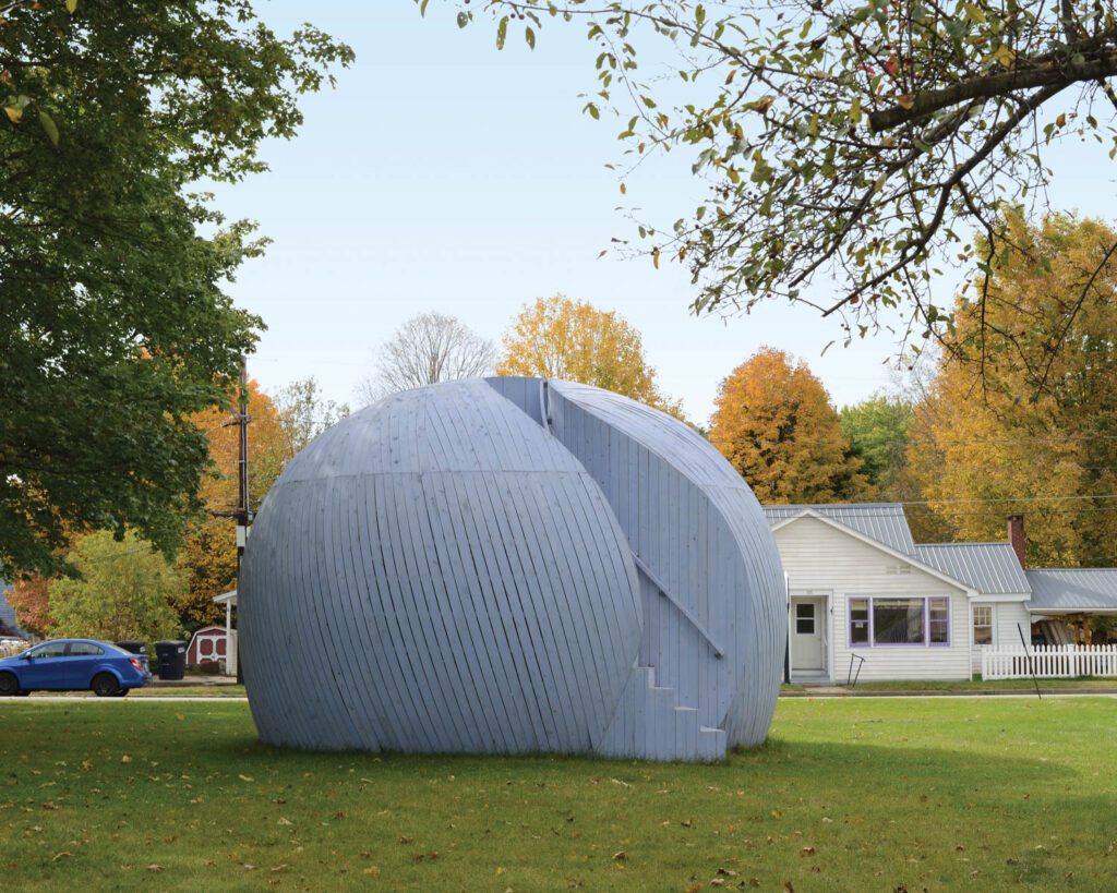 the round exterior of the circular structure by Randi Renate