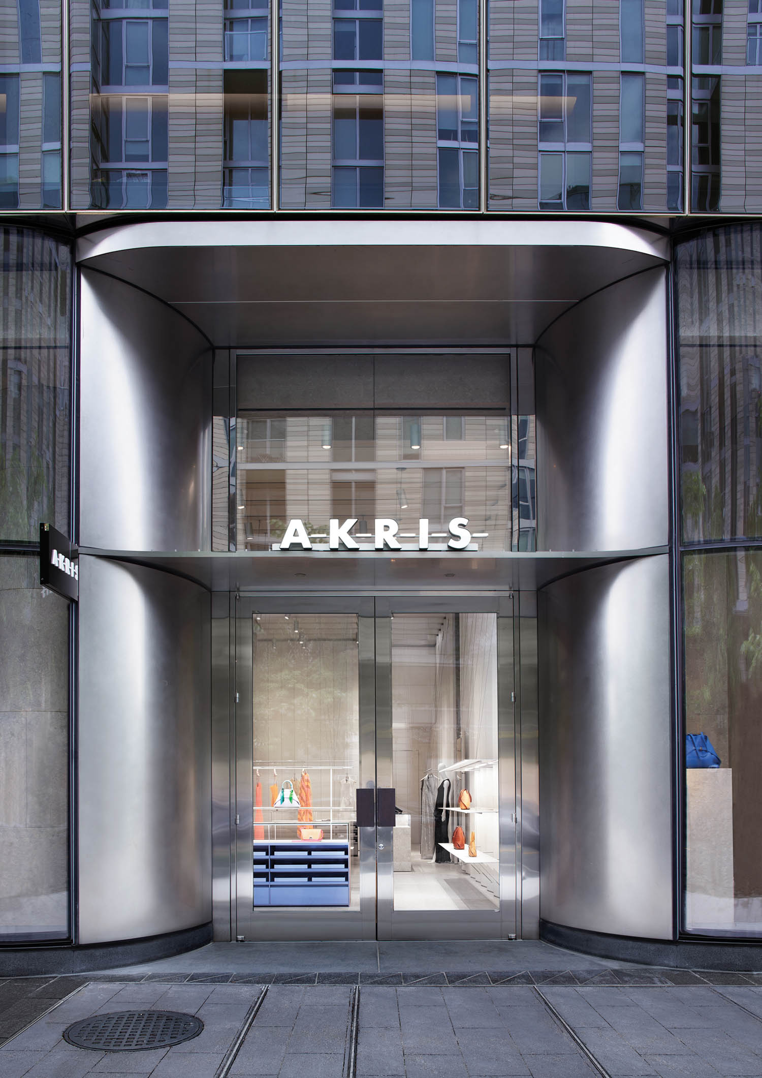 The entry to the Akris store in Washington by David Chipperfield Architects