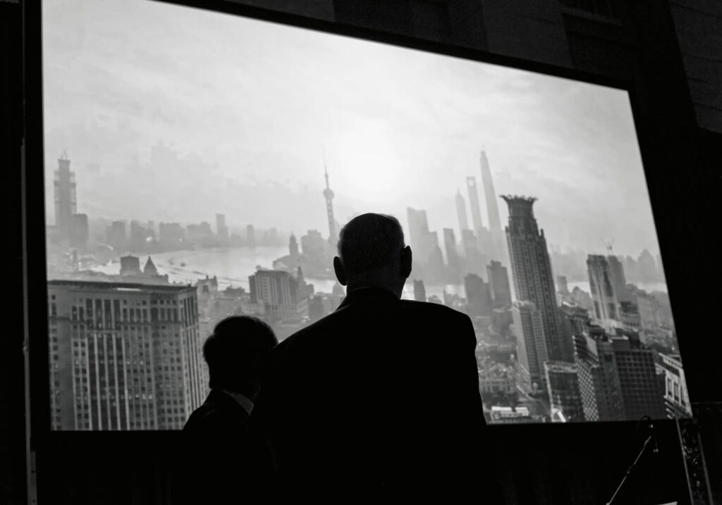 Art Gensler at the opening event for the Shanghai Tower in 2016.