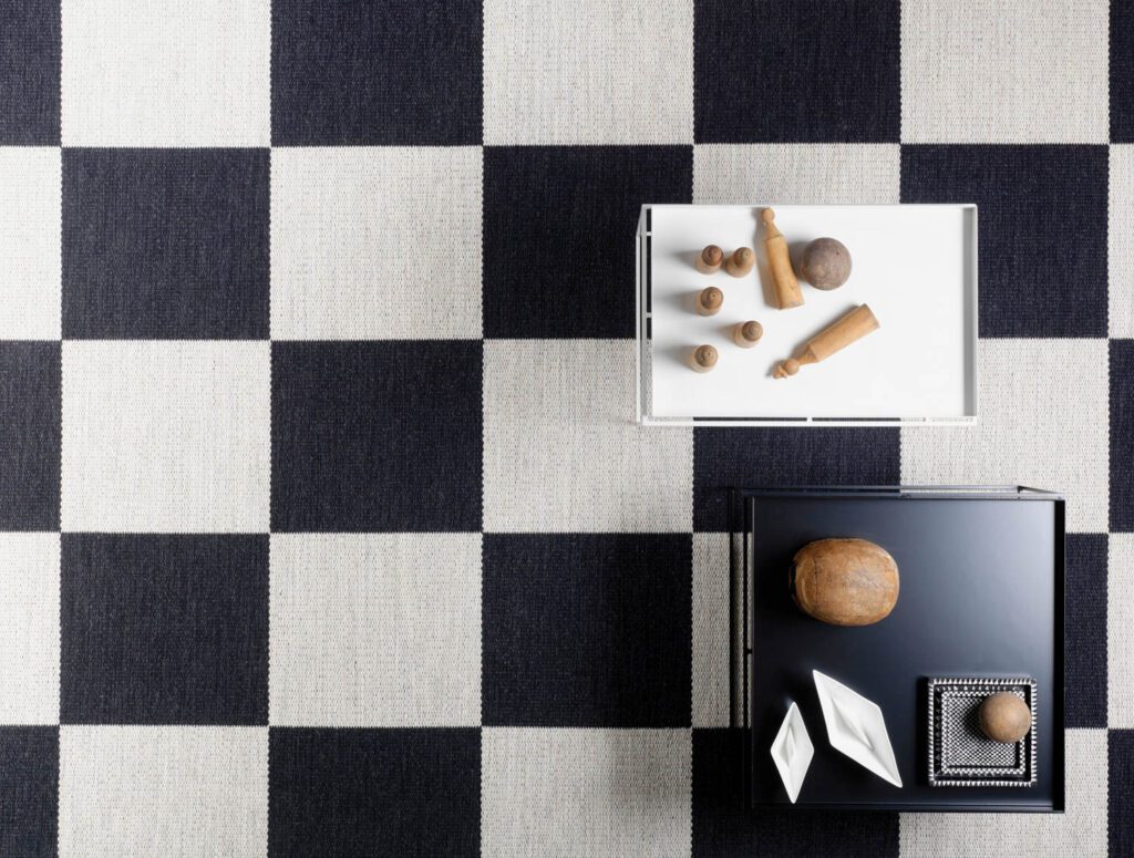 Checkerboard Icon wool rug by Kasthall. 